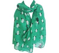 GlamLondon Foulard imprimé mouton aquarelle pour femme, Vert 19Y, L