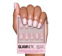Glamnetique Presse sur les ongles - Pinky Promise | Blush Squoval Nails Stick reutilisable sur de faux ongles avec de la colle | Love in Bloom Va