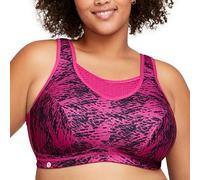 Glamorise 1067 Sports Bra, Opaque, Imprimé Fuchsia, 105D Women's