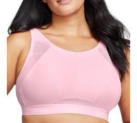 Glamorise 1068 Sports Bra, Semi-Voilage, Rose, 90E Women's