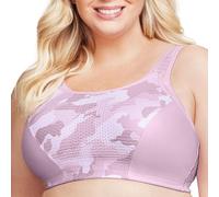 Glamorise 1166 Sports Bra, Imprimé Camouflage Rose, 90C Women's