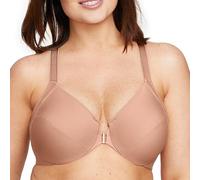 Glamorise Femme Front-Closure Wonderwire #1247 Plunge Bra, Cappuccino, 115H EU