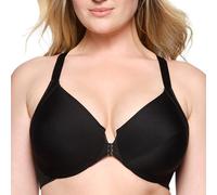 Glamorise Femme Front-Closure Wonderwire #1247 Plunge Bra, Noir, 125C EU