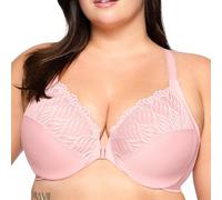 Glamorise Femme Front-close T-back Wonderwire #1246 Plunge Bra, Rose Tendre, 105E EU
