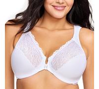 Glamorise Femme Wonderwire Fermeture Frontale Armature #1245 Soutien Gorge, Blanc, 115C EU