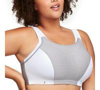 Glamorise Soutien-gorge Sport ajustable et anti-rebondissement #1166 - Gris (Weiß) - EU:75C / FR:90C (Taille fabricant: 34C)