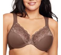 Glamorise 1240 Plunge Bra, Transparent, Moka, 120D Women's