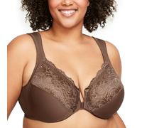 Glamorise Wonderwire Fermeture Frontale Armature #1245 Soutien-gorge à couverture totale Femme, Beige, 110E