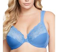Glamorise Wonderwire Fermeture Frontale Armature #1245 Soutien-gorge à couverture totale Femme, Bleu, 100E