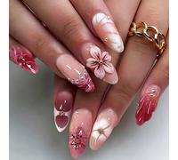 Glamorouses Ongles artificiels avec ombres françaises pour