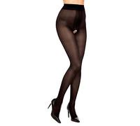 GLAMORY Femme Collants Ouvert 40 Entrejambe, Noir, 4XL Grande Taille EU