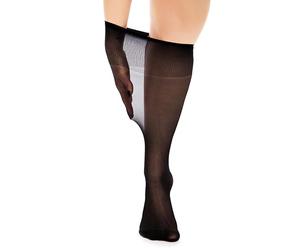 GLAMORY Mi-bas extra-larges Fit 20 Noir One Size