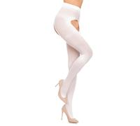 GLAMORY Ouvert 60 Overt Collants Blanco L