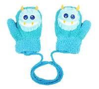 Glamour Girlz Adorables moufles d'hiver super douces pour bébé fille garçon de 1 à 2 ans (Monstre turquoise)