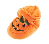 Glamour Girlz Chaussons super mignons pour landau pour bébé garçon et fille - Orange - Halloween - Thanksgiving - Citrouille effrayante (13 6-9 mois)