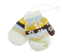 Glamour Girlz Moufles d'hiver chaudes pour bébé fille garçon Motif flocons de neige Crème 6-24 mois