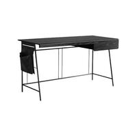 Glamour Haven Bureau d'ordinateur spacieux et Fonctionnel, idéal Bureau d'ordinateur Portable Noir de 47,2 Pouces avec tiroirs for Chambre à Coucher, Table d'étude Simple et Moderne avec Sac latéral.