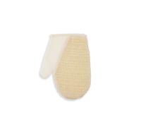 GLAMOUR PARIS Gant exfoliant double face ramie et bambou - Gant bain bi matière pour gommage corps doux et nettoyage de la peau