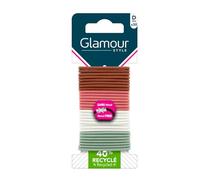 GLAMOUR STYLE - Elastiques à cheveux semi-épais multicolore x30 pour une coiffure facile chaque matin - Lot de 3