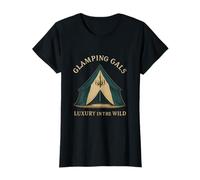 Glamping Gals Luxury in The Wild Gold Tente Art T-Shirt