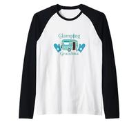 Glamping Grandma Happy Camper Cadeaux Manche Raglan
