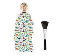 GlamRays Cape à coupe pour enfants avec motif dinosaure et brosse pour le cou 100x140cm Imperméable Antistatique Réglable pour garçons et filles Ensemble cape de coiffure