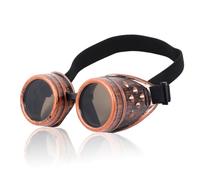 GlamRays Lunettes vintage Steampunk - Lunettes punk gothique - Cosplay, bronze, L