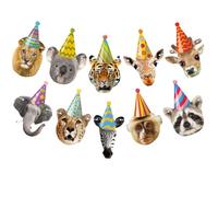 GlamRays Safari - Bannière Happy Birthday - Zoo sauvage - Jungle - Animaux - Décorations pour enfants - Safari - Animaux - Décoration de fête - Forêt - Thème animal
