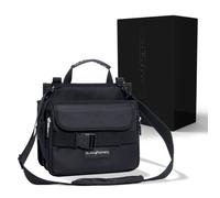 GlamSeries GlamCarrier Trousse de maquillage, avec grand espace de rangement, pochette pliable avec poignée et bandoulière, sac de b