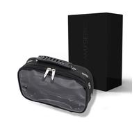 GlamSeries GlamTraveler Pouch Sacs Inlay 270 x 165 x 75 mm, Sac à Maquillage recouvert de PVC avec Couvercle Transparent