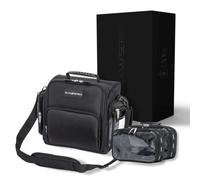 GlamSeries GlamTraveler Trousse de Maquillage, avec 3 pohes de Rangement, Pochette Pliable avec poignée et bandoulière, Sac de beauté pour maquilleurs Professionnels et coiffeurs