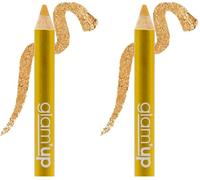 Glam'Up Paris - Crayon à Maquillage Lèvres et Yeux - Eyeliner et Lip Liner - Longue Tenue - Texture Onctueuse - Couleur Intense - Haute Précision - Facile à Appliquer - N°04 - Pure Gold (Lot de 2)