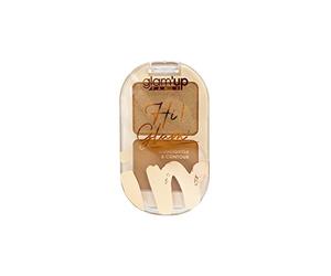 Glam'Up Paris - Duo Enlumineur & Contouring - Highlighter & Contour - Smart Contouring Palette - Résultat Modulable - Facile à Estomper - 12.5 g - N°1 - Doré
