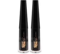 Glam'Up Paris - Eye Liner Pinceau Hexagon Ink - Pinceau Ultra Fin et Précis - Longue Tenue Waterproof - Formule Intense et Ultra Pigmentée - N°1 - Noir (Lot de 2)