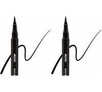 Glam'Up Paris - Eyeliner Précision Pixel Ultra Black - Feutre Pointe Ultra Fine - Séchage Rapide - Haute Précision - Mine Réversible Duo Tip - Longue Tenue Waterproof - Noir (Lot de 2)