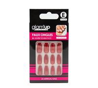 Glam'Up Paris - Faux Ongles Ballerine Cat Eye Rouge - 24 pcs