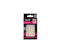 Glam'Up Paris - Faux Ongles Pointus XL - Nude - Blanc - 24 Pièces | Pleine Couverture