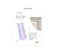 Glam'Up Paris - Lot de 120 Capsules Pop’it - Nail Tips UV Gel - Couverture Complète - 12 Tailles avec Graduation - Outil pour Extension d'Ongles - Transparent