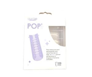 Glam'Up Paris - Lot de 120 Capsules Pop’it - Nail Tips UV Gel - Couverture Complète - 12 Tailles avec Graduation - Outil pour Extension d'Ongles - Transparent