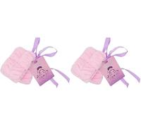 Glam'Up Paris - Manchettes Éponge - Souples et Élastiques - Accessoire pour Lavage du Visage ou Maquillage - Bandeau de Poignets Absorbants - Microfibre - Rose (Lot de 2)
