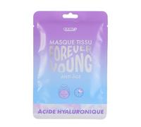 Glam'Up Paris - Masque Tissu Forever Young - Action Anti-âge - Tous Types de Peau - K-Beauty - N°3 à l’Acide Hyaluronique