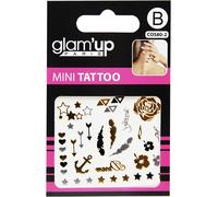 Glam'up Paris-Mini Tatoos Temporaires Pour Le Corps-Tatouage Ephémère-Faux Tatouage Imperméable-Beaux Motifs-N°80-2-Noir Et Doré
