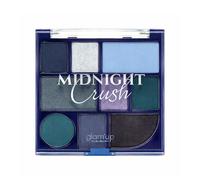 Glam'Up Paris - Palette de Fards à Paupières Bleue Midnight Crush - Palette d'Ombres à Paupières Mates et Chatoyantes - Maquillage Smoky - 9 Fards