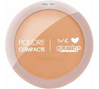 Glam'up Paris - Poudre Compacte - Poudre Pressée - Couverture Complète - Longue Tenue - Fini Mat Et Naturel - Contrôle De La Brillance - N°1 - Miel