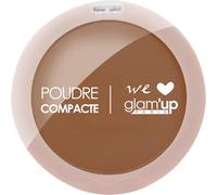 Glam'up Paris - Poudre Compacte - Poudre Pressée - Couverture Complète - Longue Tenue - Fini Mat Et Naturel - Contrôle De La Brillance - N°1 - Miel