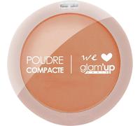 Glam'up Paris - Poudre Compacte - Poudre Pressée - Couverture Complète - Longue Tenue - Fini Mat Et Naturel - Contrôle De La Brillance - N°1 - Miel