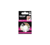 Glam'Up Paris - Roue Carrousel Nail Art - Décoration Ongles - Accessoires Manucure - Beauty Carrousel 3D - Boîte à Compartiments et Couvercle Rotatif - N°77-2 - Or, Noir, Blanc, Argent