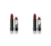 Glam'Up Paris - Rouge à Lèvres Onctueux et Hydratant - Texture Douce et Fondante - Couleur Lumineuse et Intense - N°04 - Rouge Captivante (Lot de 2)