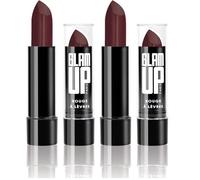 Glam'Up Paris - Rouge à Lèvres Onctueux et Hydratant - Texture Douce et Fondante - Couleur Lumineuse et Intense - N°12 - Dark Cherry (Lot de 2)