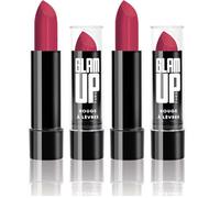 Glam'Up Paris - Rouge à Lèvres Onctueux et Hydratant - Texture Douce et Fondante - Couleur Lumineuse et Intense - N°16 - Bordeaux Charme (Lot de 2)